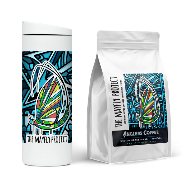 The Mayfly Project + Angler's Coffee Collab Pack (MiiR The Mayfly Project Traveler, The Mayfly Project + Angler's Coffee Collab; 12oz)